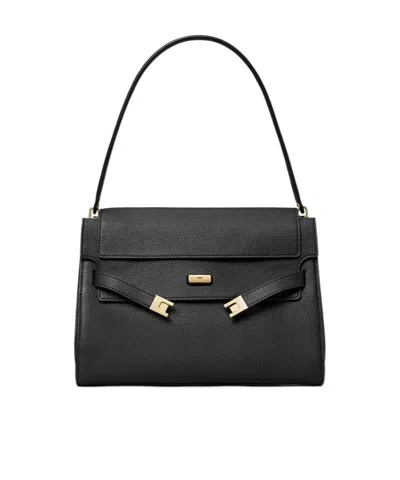 Tory Burch Large Lee Radziwill Pebble Leather Shoulder Bag