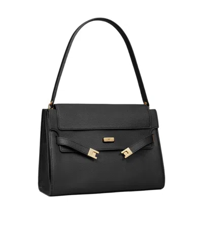 Tory Burch Large Lee Radziwill Pebble Leather Shoulder Bag