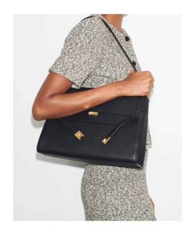 Tory Burch Large Lee Radziwill Pebble Leather Shoulder Bag