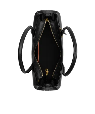 Coach Womens Empire 34 Leather Carryall Bag Black