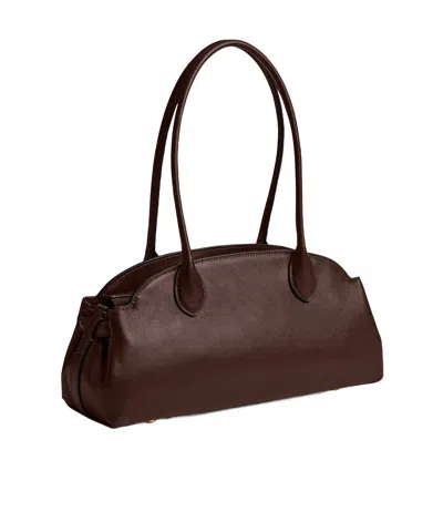 Coach Womens Empire 34 Leather Carryall Bag Maple