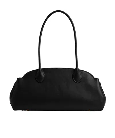 Coach Womens Empire 34 Leather Carryall Bag Black