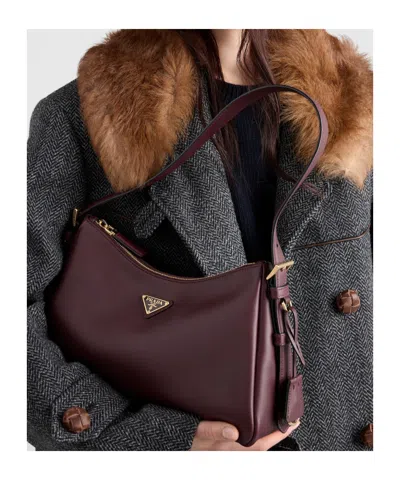 Prada Aimée Medium Leather Shoulder Bag