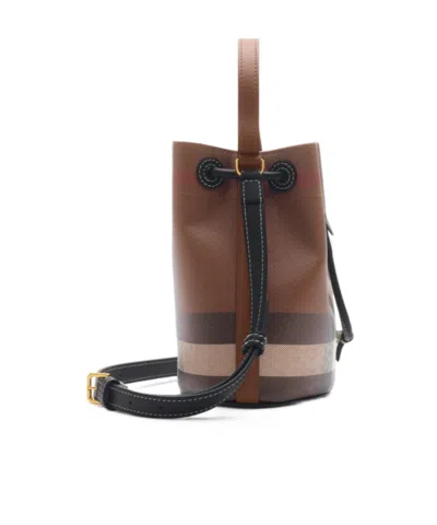 Burberry Mini Tb Checked Bucket Bag