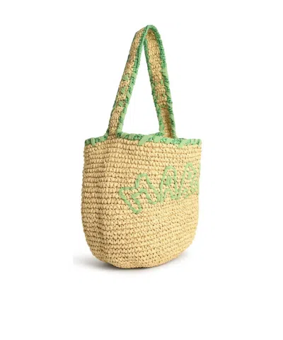 Marni Small 'nassa' Bag Natural Raffia In Neutral