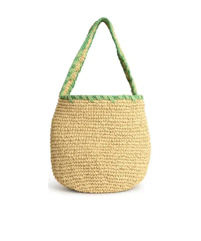 Marni Small 'nassa' Bag Natural Raffia In Neutral