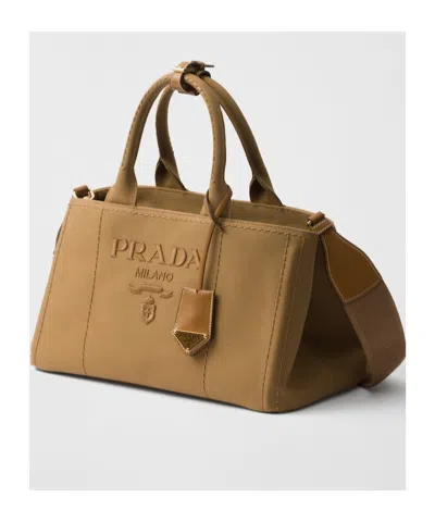 Prada Jardinière Large Cotton Canvas Handbag