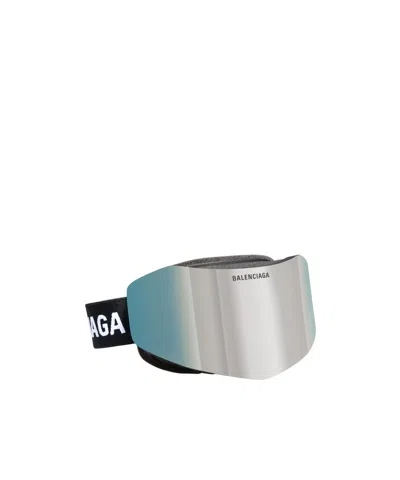 Balenciaga Ski Mask Goggles In Mirror Silver