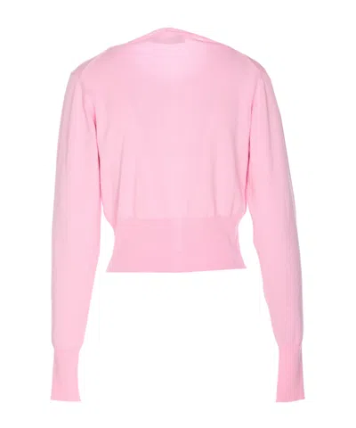 Vivienne Westwood Bea Cardigan Crewneck Long Sleeves In Pink
