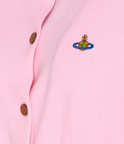 Vivienne Westwood Bea Cardigan Crewneck Long Sleeves In Pink