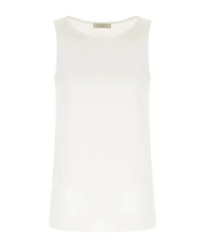 Antonelli Ribbed Elastic Vest In White