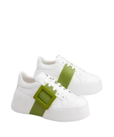 Roger Vivier Viv' Skate Sneakers In Leather