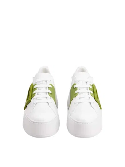 Roger Vivier Viv' Skate Sneakers In Leather