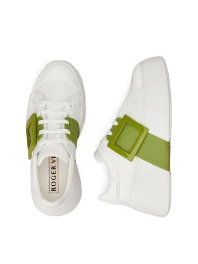 Roger Vivier Viv' Skate Sneakers In Leather