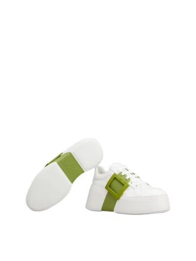 Roger Vivier Viv' Skate Sneakers In Leather