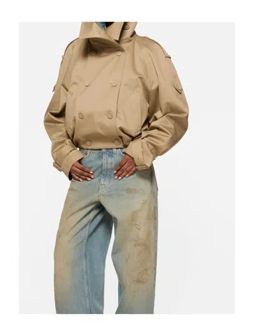 Acne Studios Long Sleeve Casual Jacket In Brown
