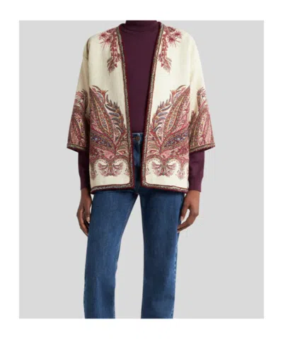 Etro Embroidered Paisley Trim Jacket In Multi