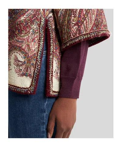 Etro Embroidered Paisley Trim Jacket In Multi