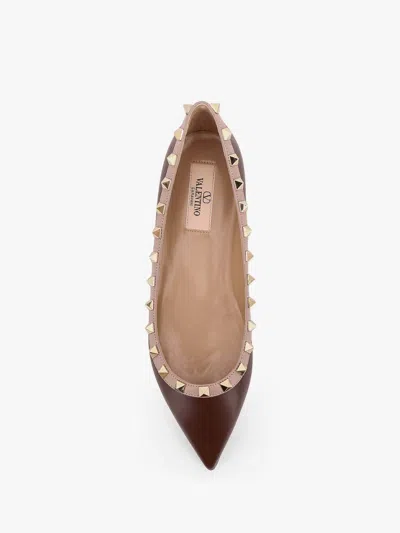 Valentino Garavani Rockstud Pointed Toe Flat Shoes