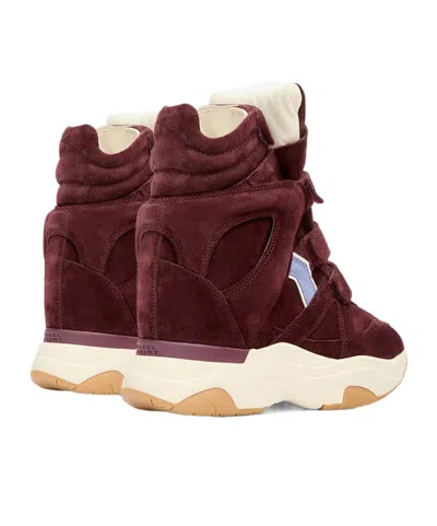 Isabel Marant Balskee High-top Wedge Suede Calfskin Leather Sneakers