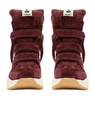 Isabel Marant Balskee High-top Wedge Suede Calfskin Leather Sneakers