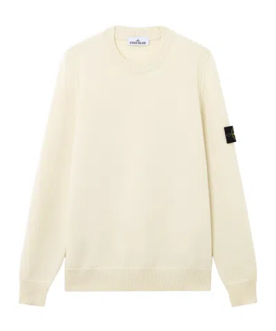 Stone Island Wool Blend Sweatshirt With Iconic Logo Patch And Timeless Design