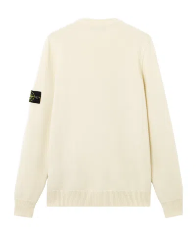 Stone Island Wool Blend Sweatshirt With Iconic Logo Patch And Timeless Design