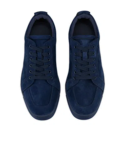 Christian Louboutin Velvet Sneakers Lace-up Eyelet Detailing