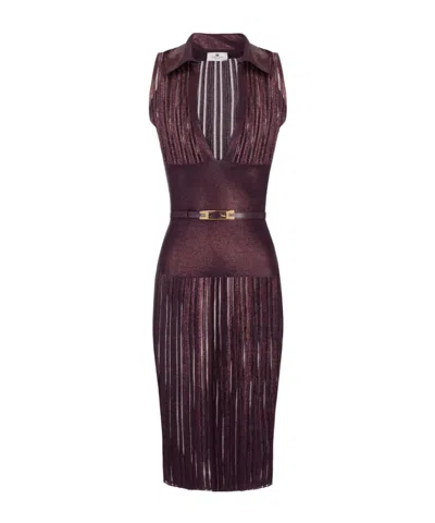 Elisabetta Franchi Pleated Midi Dress