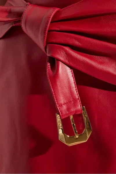 Versace Off Shoulder Dress In Red
