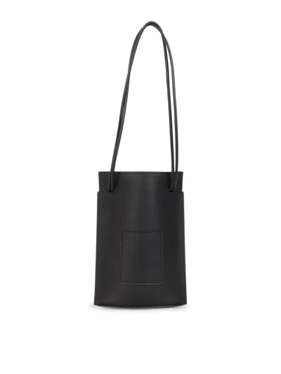 Loewe Dice Pocket Embellished Leather Shoulder Bag In Black