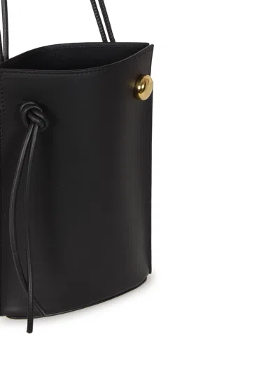 Loewe Dice Pocket Embellished Leather Shoulder Bag In Black