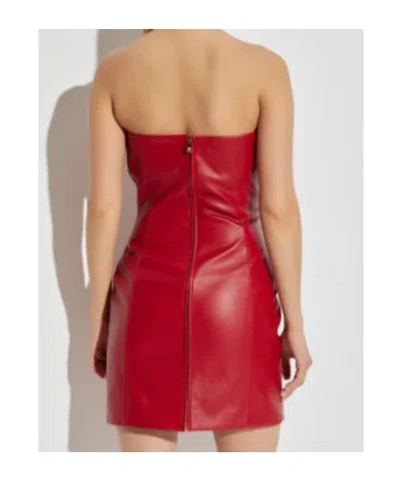 Versace Off Shoulder Dress In Red