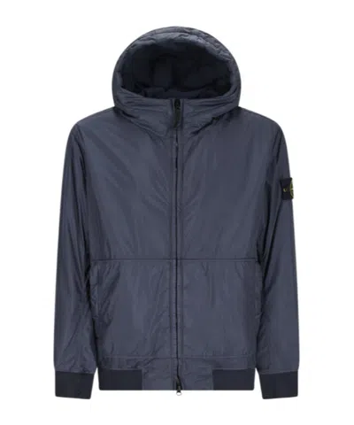 Stone Island Crinkle Reps Ny Light Puffer Jacket In Blue