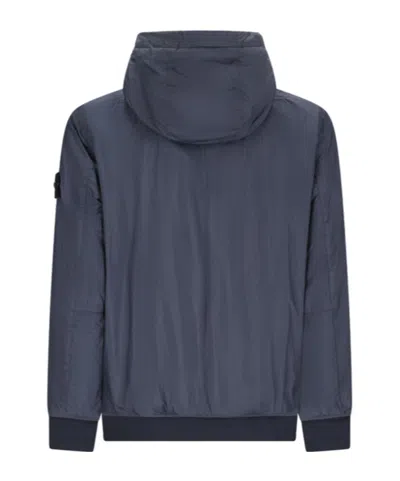 Stone Island Crinkle Reps Ny Light Puffer Jacket In Blue