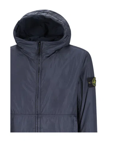 Stone Island Crinkle Reps Ny Light Puffer Jacket In Blue