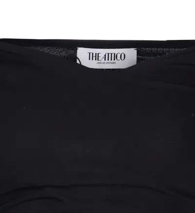 Attico Top In Crepe Nero Donna In Black