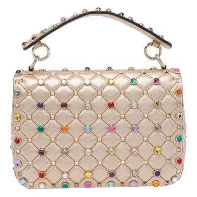 Valentino Quilted Studs Shoulder Bag With Adaptable Strap