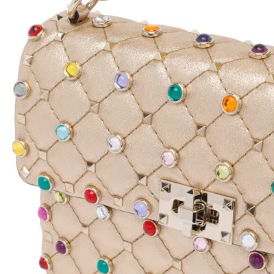 Valentino Quilted Studs Shoulder Bag With Adaptable Strap