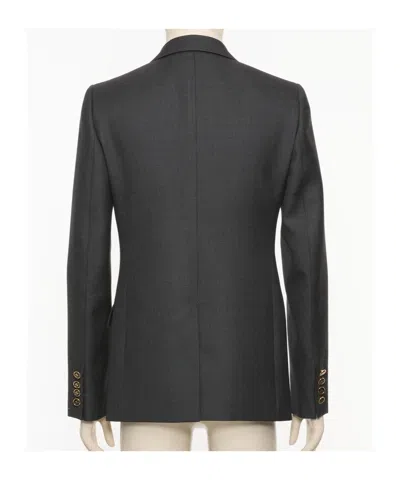 Valentino Lapel Long-sleeved Suit Jacket In Black