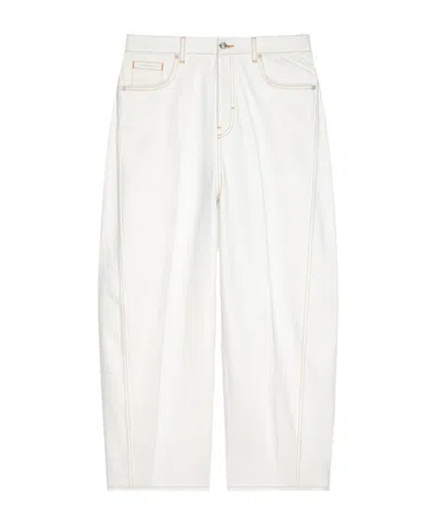 Givenchy White Denim Wide-leg Jeans In White
