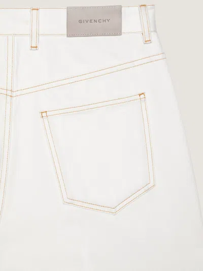 Givenchy White Denim Wide-leg Jeans In White