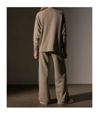 James Perse Crew Neck Sweatshirt In Brown