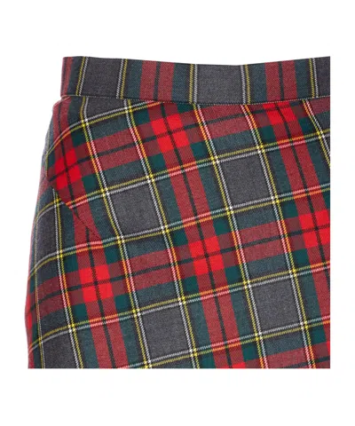 Vivienne Westwood Asymmetric Tartan Midi Skirt In Multi