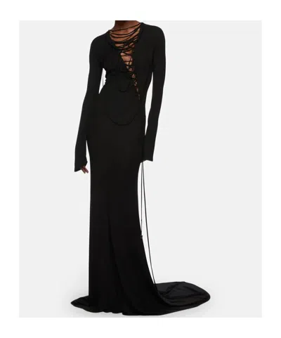 Attico Black Midi Dress