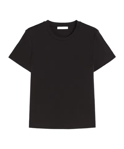 Max Mara Black Cotton T-shirt In Black