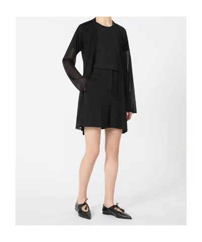 Max Mara Black Cotton T-shirt In Black