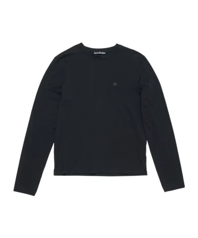 Acne Studios Crew Neck Sweater Knitwear Black In Black