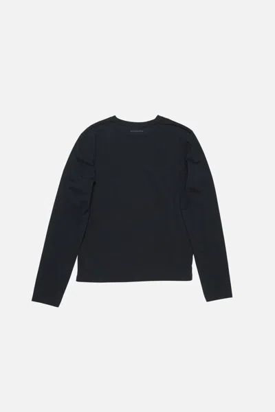 Acne Studios Crew Neck Sweater Knitwear Black In Black