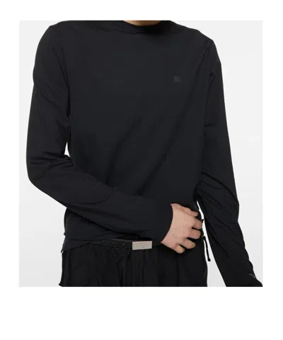 Acne Studios Crew Neck Sweater Knitwear Black In Black